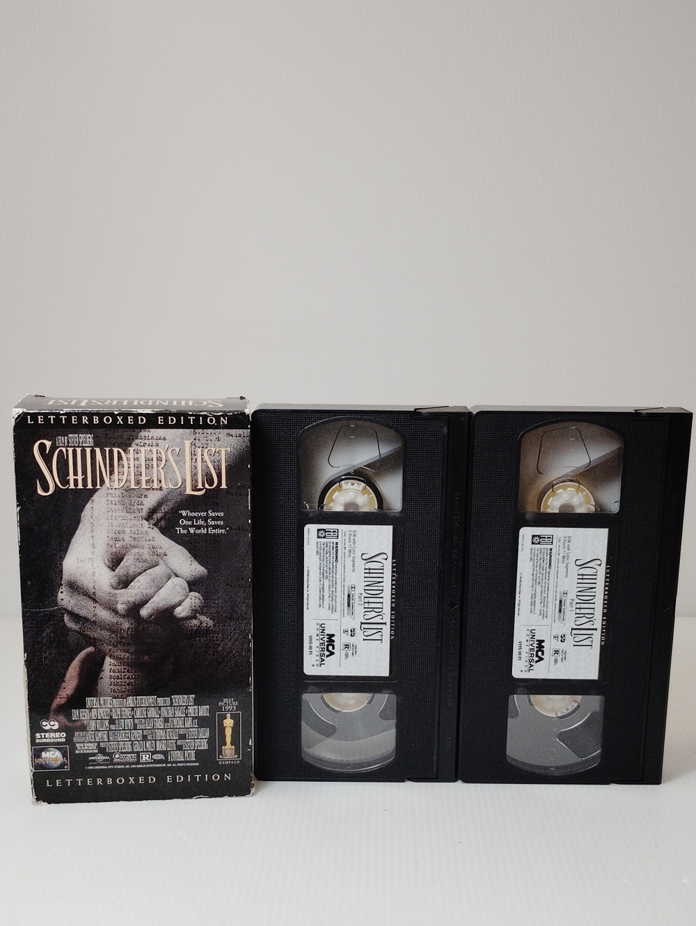12 For $8 Schindler's List Letterboxed Edition VHS Set - Black